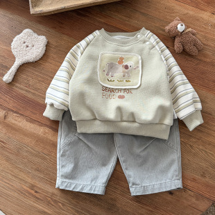 撤柜专区秋季新款男宝卡通卫衣薄款男小童插肩袖上衣儿童百搭长袖