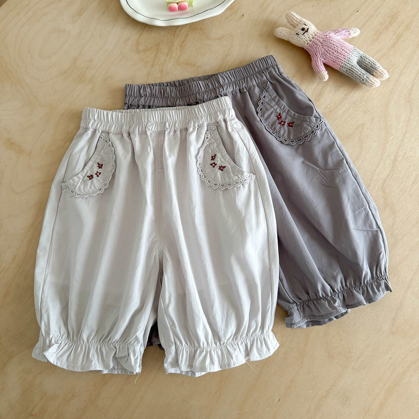 一岁女宝衣服薄款套装婴幼儿短袖上衣束脚五分裤两件套超洋气童装