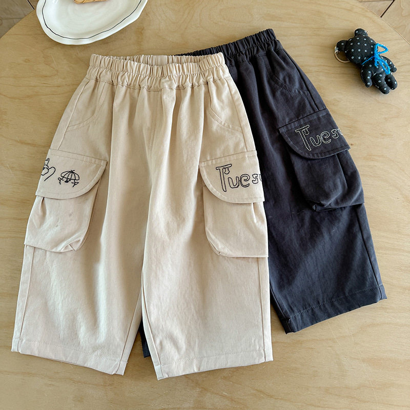 二折撤柜婴幼儿裤子春款2026新款男童休闲外穿长裤男宝口袋工装裤