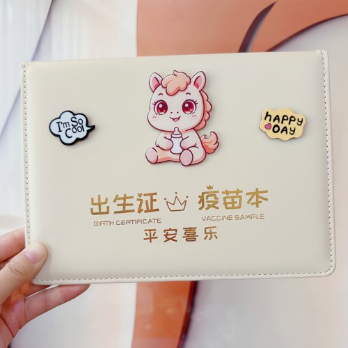 2026新版三合一宝宝医学出生证明保护套宝宝预防接种证疫苗本皮套
