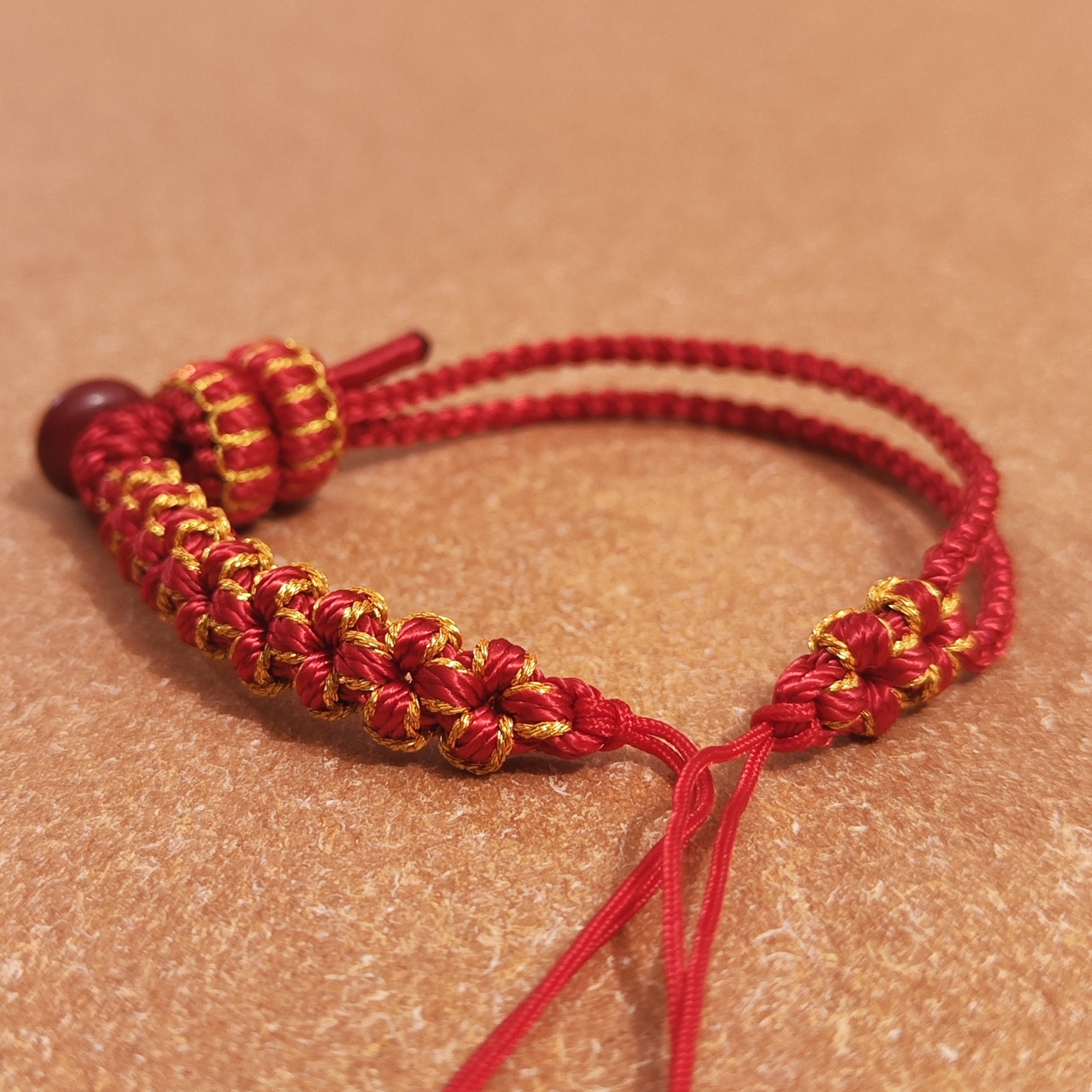 手工编织手绳男女红绳可穿珠平安扣情侣手链铜钱半成品手链礼物