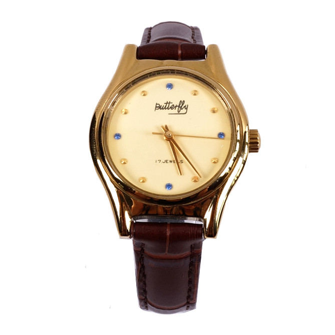 90年代正品库存西安蝴蝶机械瘦表女士手表小众轻奢复古中古上弦表