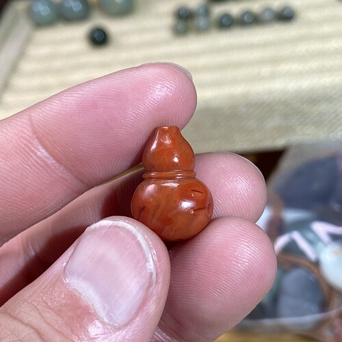 南红玛瑙柿子红三通葫芦配饰复古风多宝手串手持手链项链散珠配珠