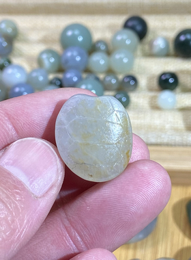 和田玉籽料洒金皮满皮龟壳挂件配饰老光工艺复古风项链手串多宝配