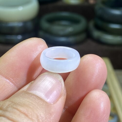 和田玉白玉籽料卡11随型跑环复古风文玩珠串跑圈锁骨链挂饰