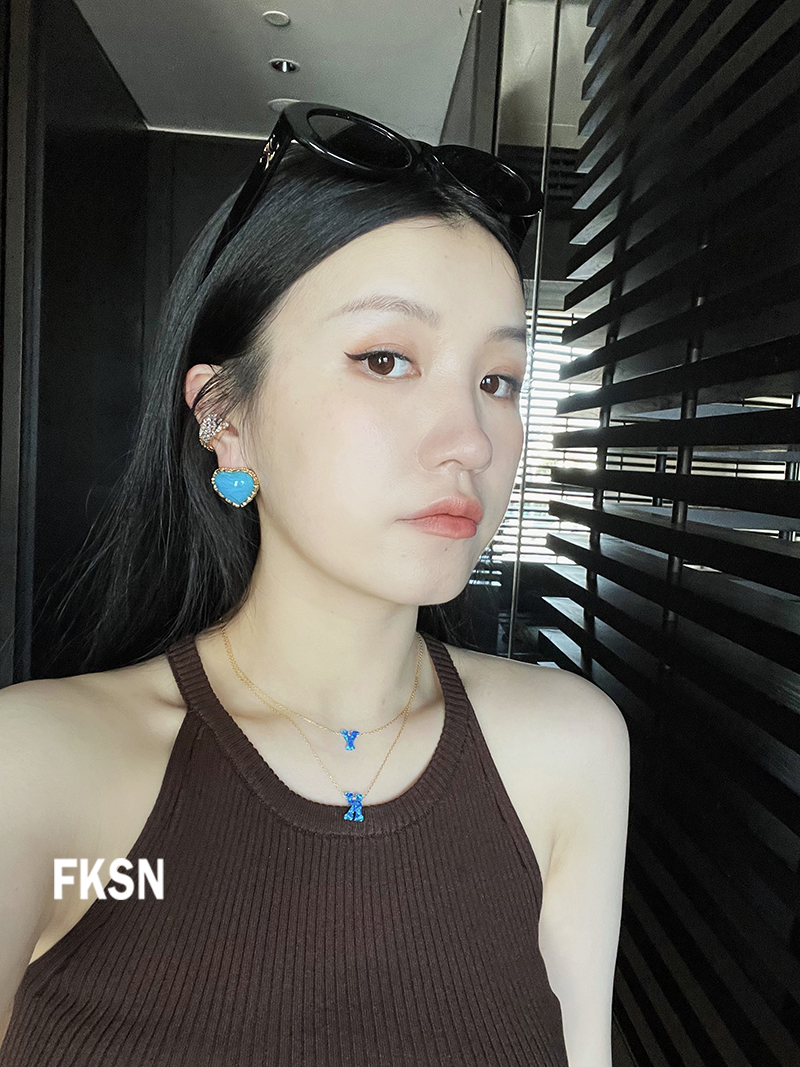 浮夸少女少女心爱心耳环