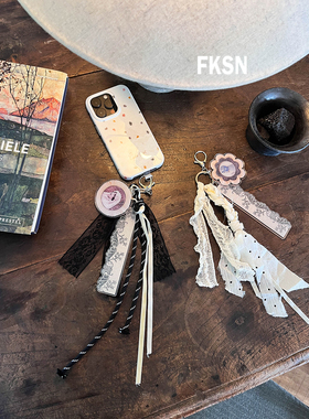 浮夸少女dayu原创自制蕾丝少女亚克力挂件包包手机壳多用挂饰氛围