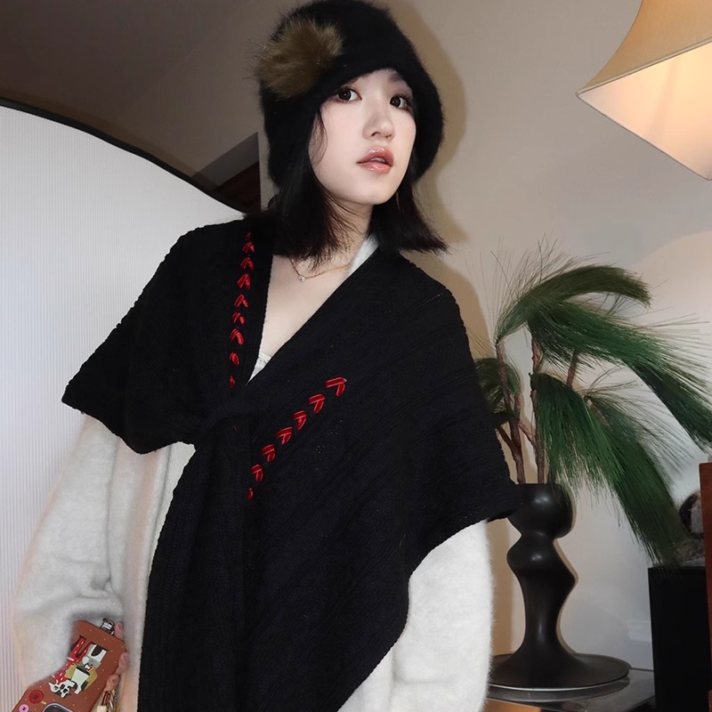 浮夸少女复古围巾披肩