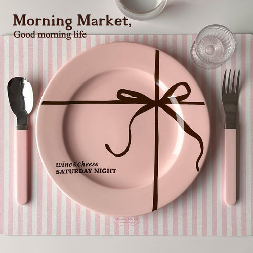 MorningMarket西餐盘陶瓷蝴蝶结