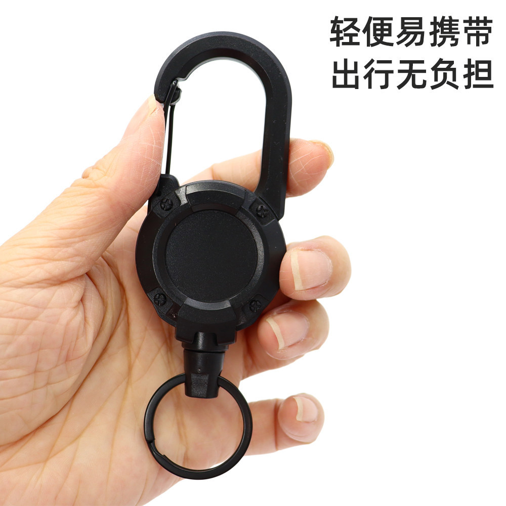 车载台手咪拉绳对讲机通用拉线麦克风话筒挂钩伸缩自动八重洲建伍