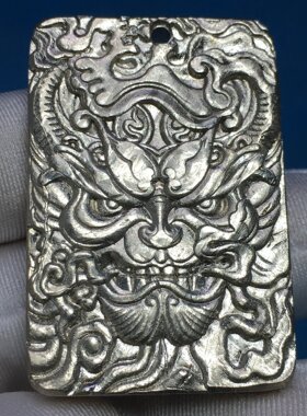 陨铁饕餮风电镀镇宅能量吊坠