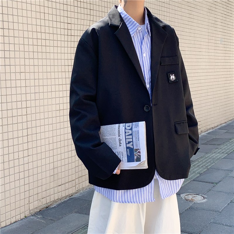 港風春裝帥氣小西裝潮流男士西服休閒外套