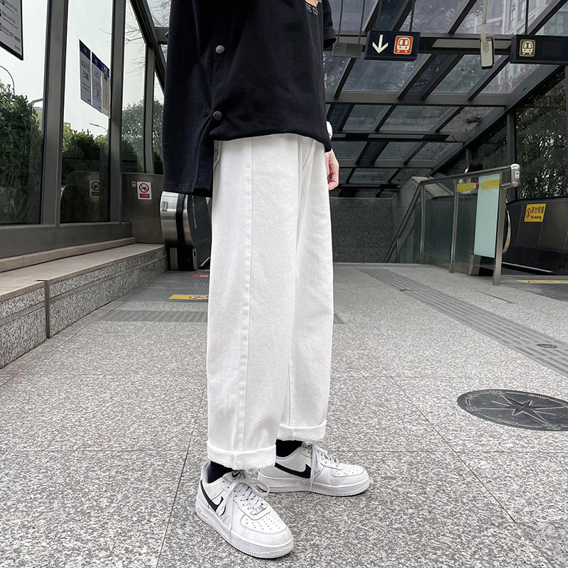 910A-9280-40港风春秋装直筒弹力牛仔裤潮流宽松裤子,男装牛仔裤,星座910A