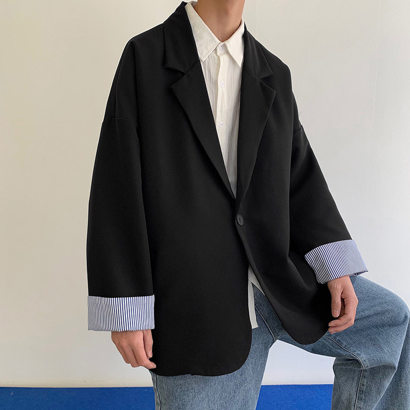 910A-Y227港风春秋新款帅气纯色休闲外套上衣男士西服,男装西服,星座910A