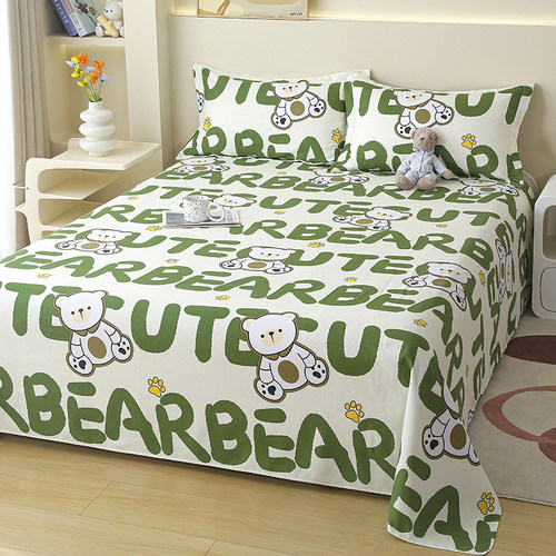 床单春夏纯棉单件家用宿舍1.5m1.8米床加厚单双人全棉被单三件套