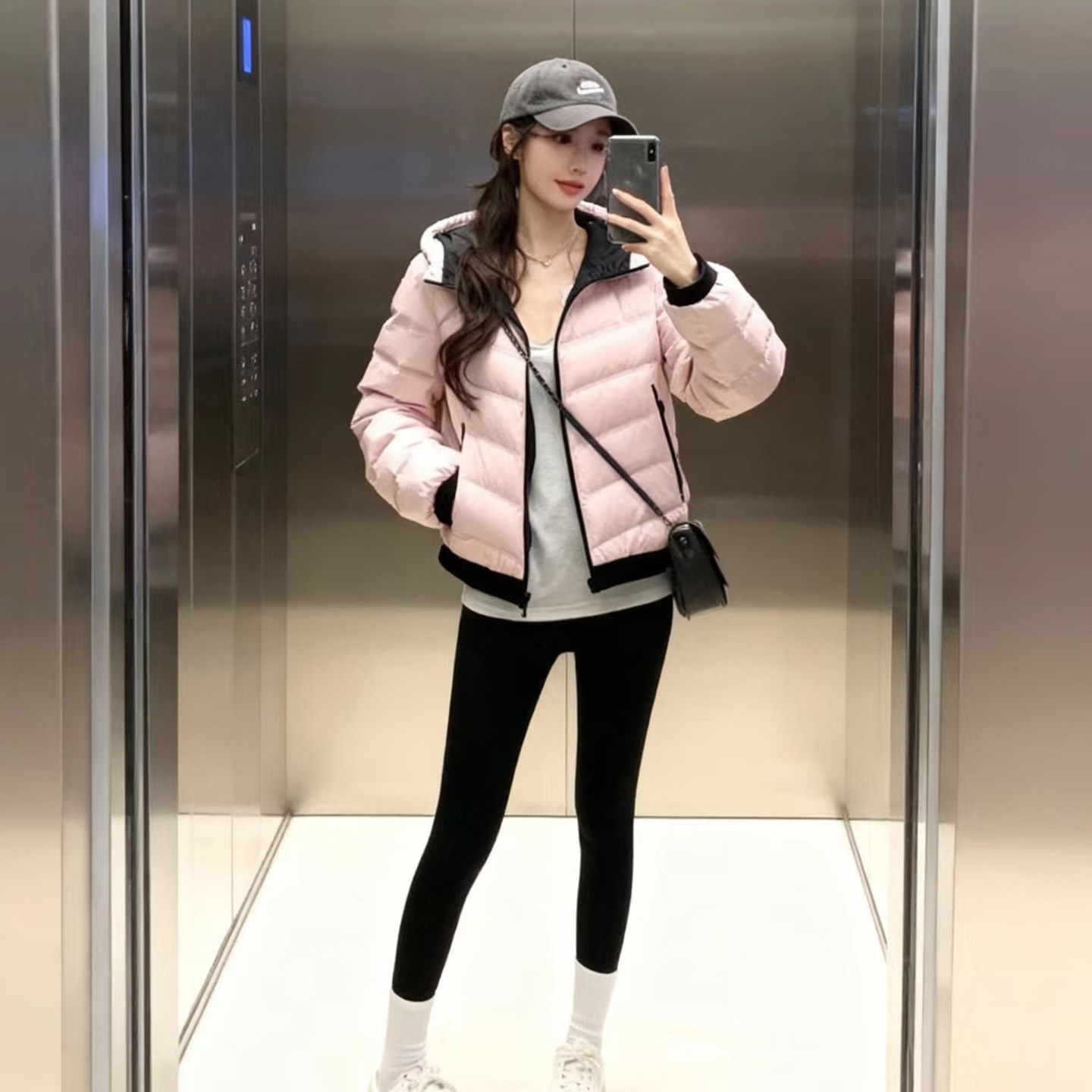 排骨棉服女短款2025新款冬季保暖