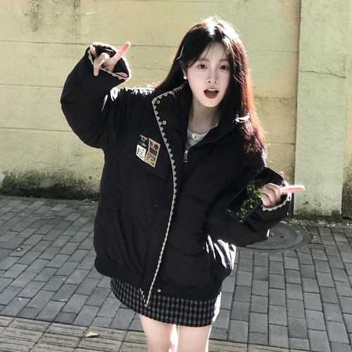韩版百搭宽松加厚保暖女短款棉衣