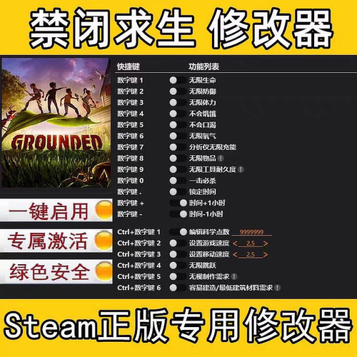 STEAM禁闭求生Grounded修改器正版联机辅+助科技工具不含游戏