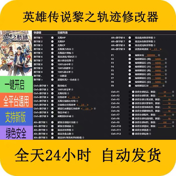 英雄传说黎之轨迹STEAM/EPIC正版游戏修改器辅+助工具不含游戏