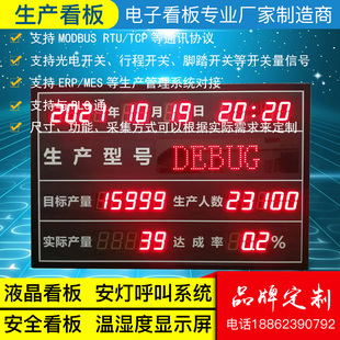 量显示屏管理电子看板 工厂生产车间RS485通讯计数器流水线LED数码