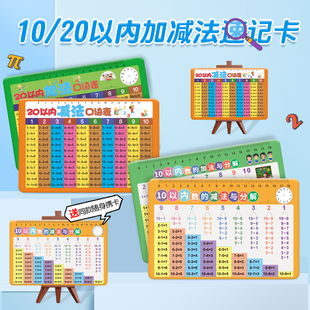 10和20的加减法与分解和组成卡片凑十法借十法口决表教具神器拼音