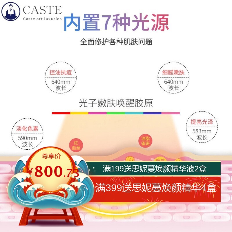 光谱仪美容仪红蓝光美容仪祛痘仪led祛痘仪美容院专用光子嫩肤仪