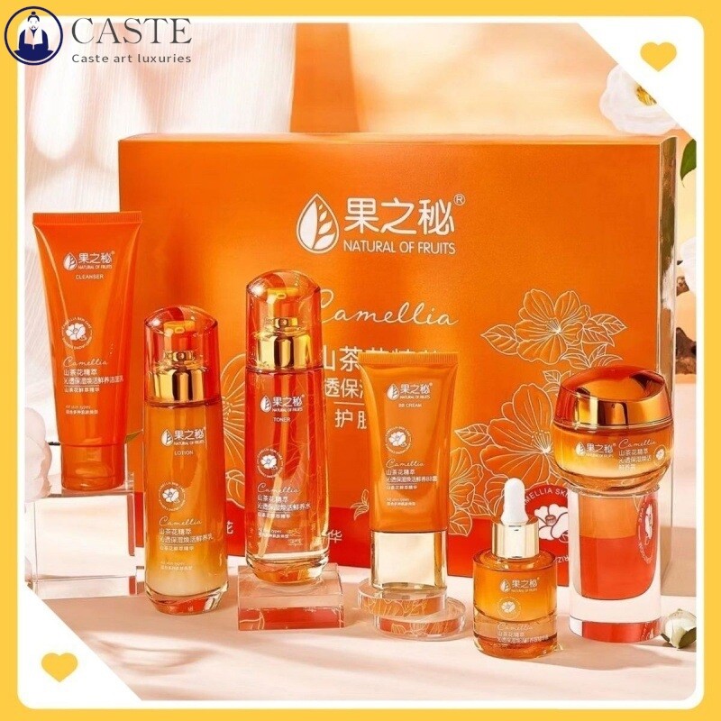 果之秘山茶花保湿保湿补水护肤套装女士孕妇水乳套盒洗面奶保湿霜
