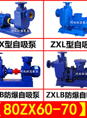 80ZX60-70自吸清水泵 高压喷灌泵 ZXL直连式 ZXB防爆自吸离心泵