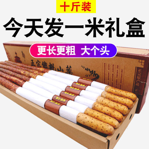 河南焦作特产正宗紫怀淮山铁棍山药礼盒装温县农家自种新鲜