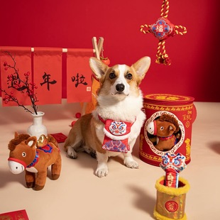 山姆 GiGwi贵为新春发财桶猫狗玩具磨牙耐咬自嗨解闷神器宠物玩具