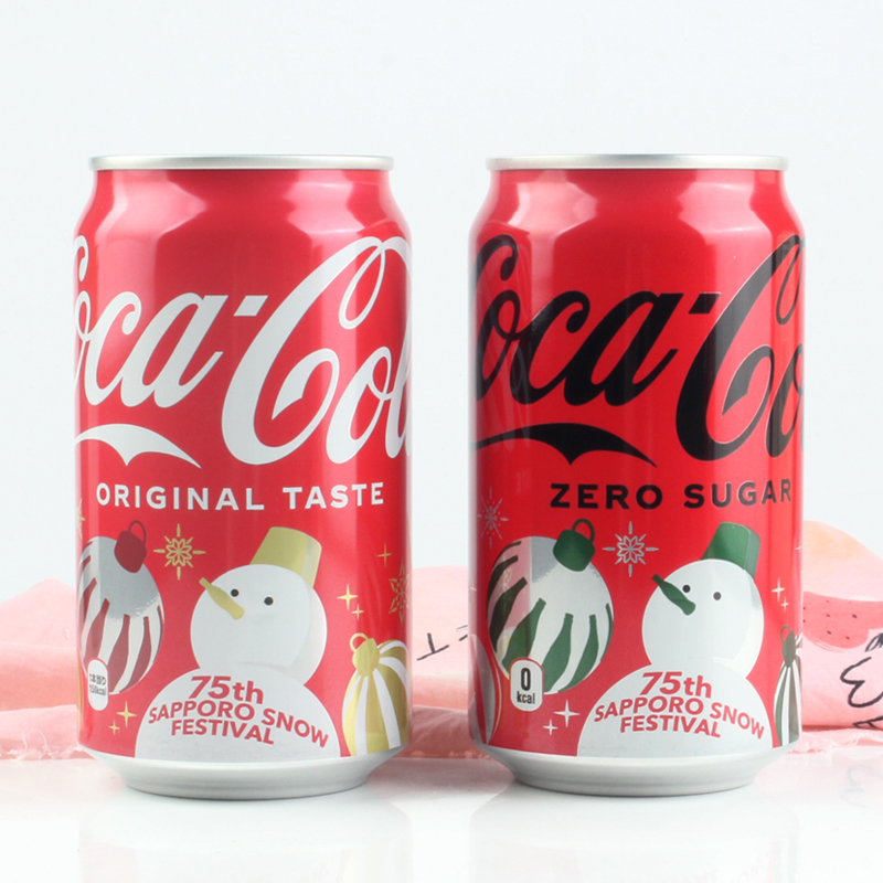 2024/日本进口Coca－Cola雪人节限定收藏版可口可乐碳酸饮料350ml