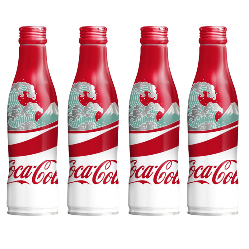 日本进口coca-cola富士山城市地域旅游限定收藏版可口可乐铝瓶装