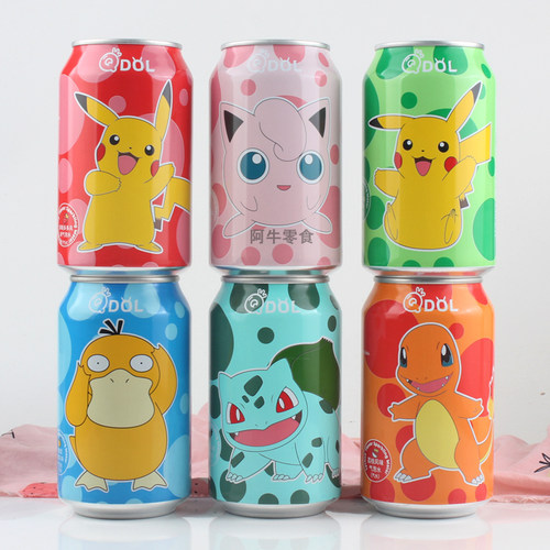 宝可梦皮卡丘柑橘味果汁汽水饮料