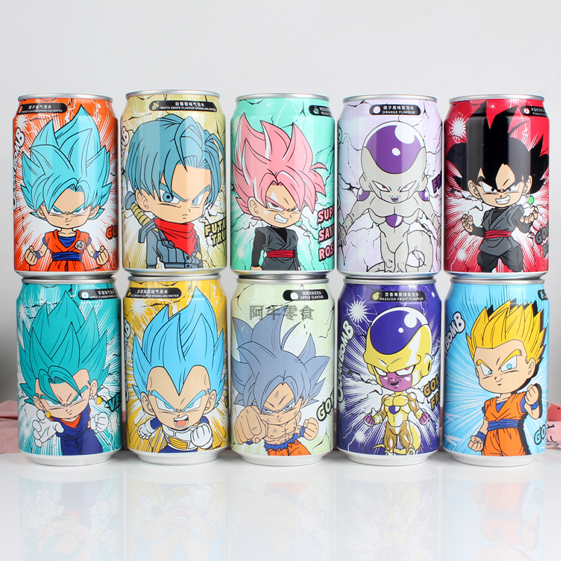 台湾进口ocean bomb七龙珠联名收藏版水蜜桃果味气泡水碳酸饮料