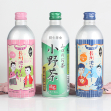 日本进口南农协山口县产长州白桃味3%果汁碳酸汽水饮料铝瓶490ml