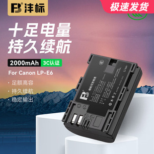 5D3 5D4 E6电池for佳能R5 6D2单反电池 80D 90D 沣标LP