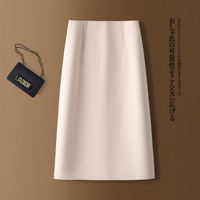 Black woolen A-line skirt, half skirt, women's autumn and winter 2026 new style straight skirt, mid-length suit, petite figure-hugging skirt thumbnail 5