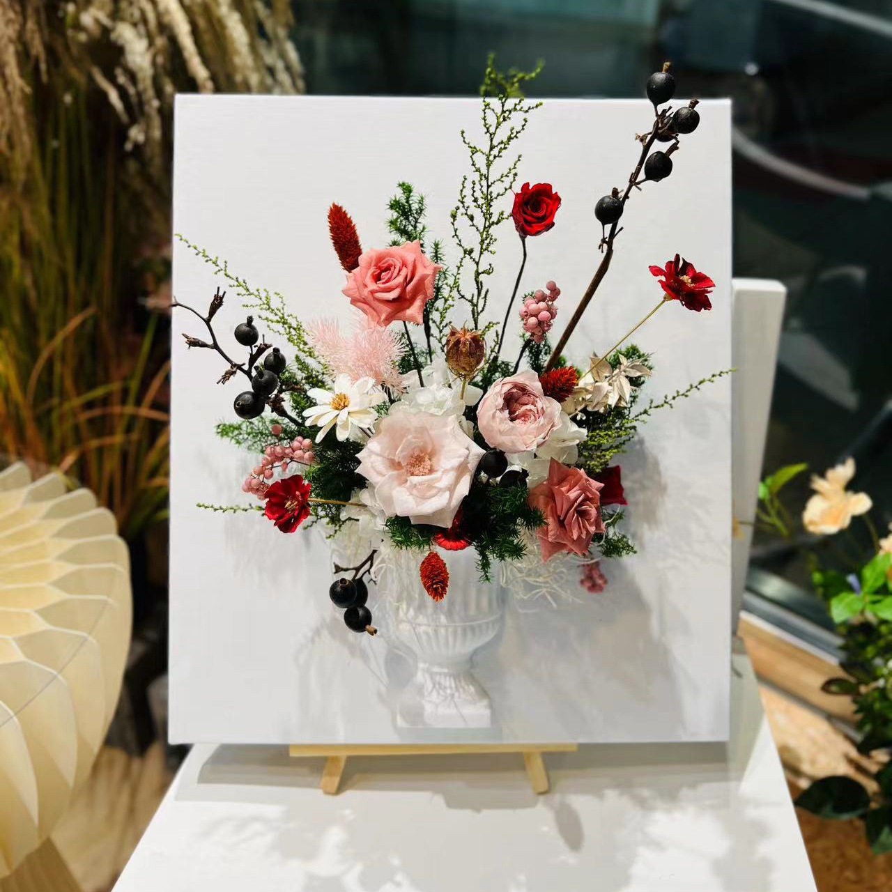 永生花花瓶diy装饰油画材料包亲子互动儿童制作活动暖场手工礼品
