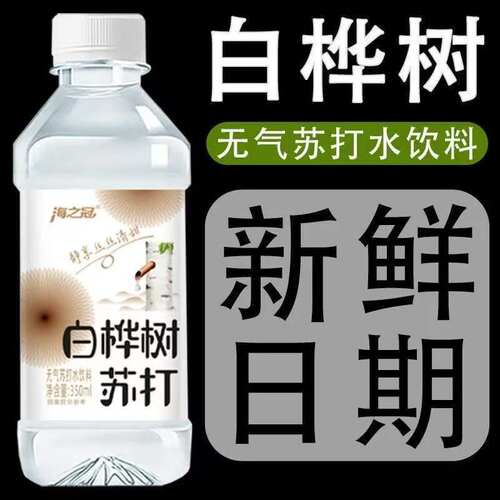 【350ML*12瓶】白桦树汁苏打天然水夏季饮品整箱批发网红饮料原汁