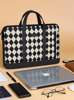 电脑包女士14寸手提适用苹果macbookair联想小新pro16华为matebook13s笔记本惠普内胆包平板收纳戴尔15.6通勤