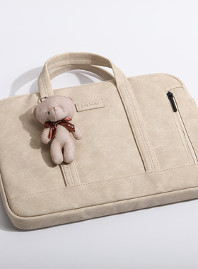 大容量防震电脑包女手提适用于联想小新air14寸pro13.3简约ins风苹果16.1可爱拯救者15.6戴尔微软surface12