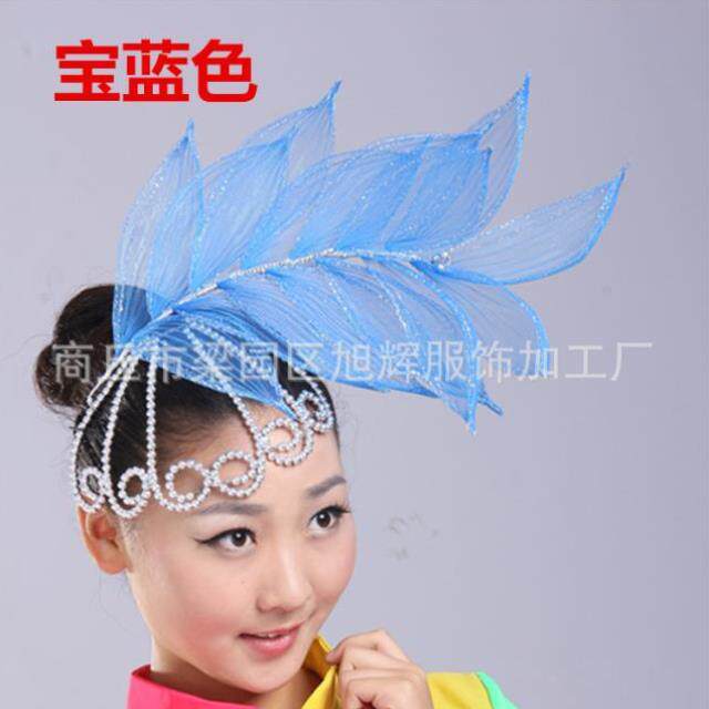 梅花开场舞蹈头饰舞台广场舞秧歌头花银色古典民族现代演出服头饰