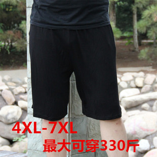 居家裤 330斤男士 胖子宽松加肥加大五分裤 夏季 弹性大 莫代尔棉短裤