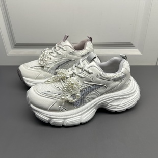 撤柜断码处理新款老爹鞋女2025春夏款厚底超轻舒适透气运动休闲鞋