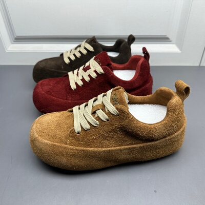 秋冬款厚底增高低帮系带休闲板鞋