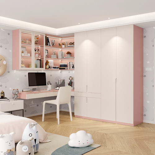 中小户型衣柜书桌组合柜多色定制