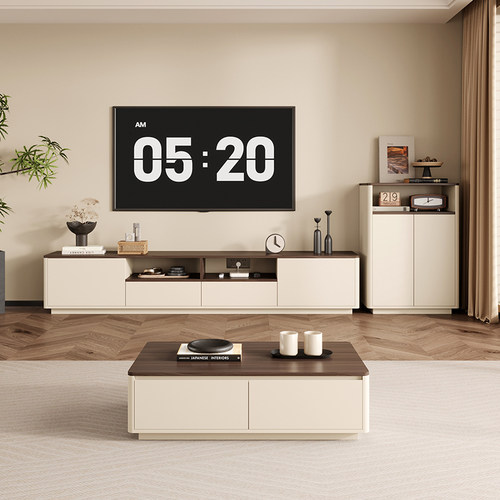 依雪中古风电视柜茶几组合小户型