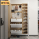 超薄17cm鞋 柜家用门口入户翻斗实木入门小玄关柜一体靠墙定制隔断
