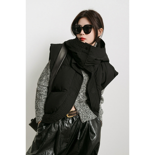 新款 回馈｜清仓｜捡漏｜卸帽领黑色90白鸭绒羽绒马甲女款 外穿冬季