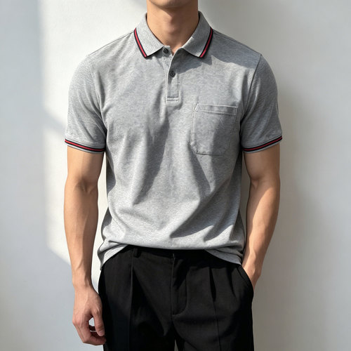 SEASONMARK撞色翻领POLO衫短袖